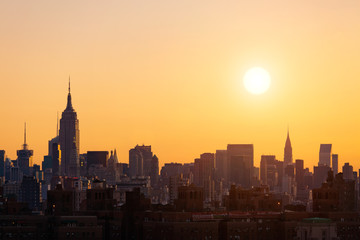 Fototapete - New York sunset