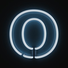 Poster - neon font letter o