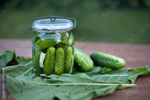 Board z aluminiowym obramowaniem Pickled cucumber / ogórki kiszone lub małosolne