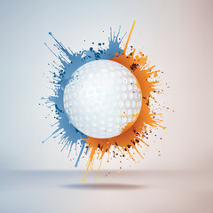 Wall Mural - Sport_Golf_Fire_Water_Paint_Vector_002(4).jpg