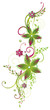 Ranke, flora, Blumen, Blüten, filigran, grün, pink