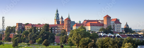 Naklejka na drzwi Wawel Castle Panorama