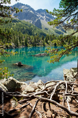 Naklejka - mata magnetyczna na lodówkę lago Saoseo - Grigioni - Svizzera