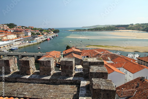 Fotomural Vista de San Vicente de la Barquera, Cantabria.