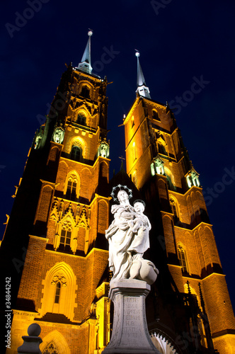Board z aluminiowym obramowaniem Catedral de wroclaw