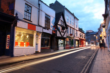 Evening Street In York, UK