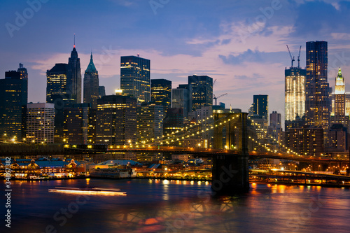 Board z aluminiowym obramowaniem New York Pont Brooklyn