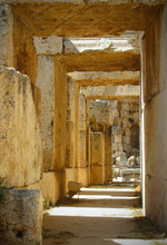 Corridor Of Old Lock In Lebanon