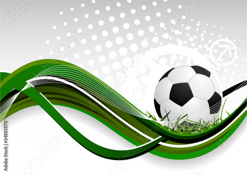 Fototapeta na wymiar Abstract background with soccer ball