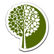 Vector tree emblem 1