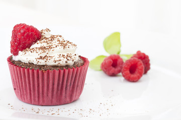 Poster - Chocolate and Raspberry Cupcake