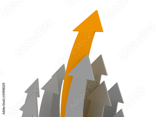 arrows up teamwork concept