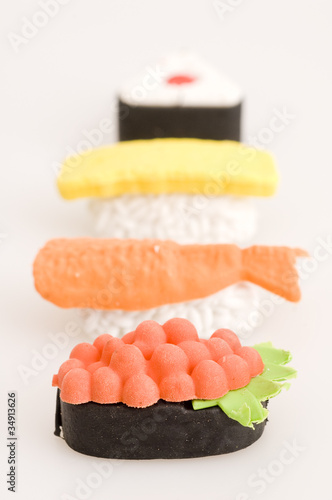 Tapeta ścienna Sushi gumki