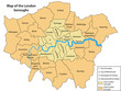 Map of the London boroughs.