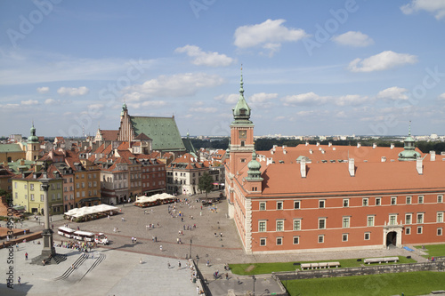 Naklejka samoprzylepna Warszawa - plac zamkowy