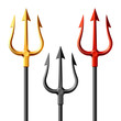 Gold, black and red tridents