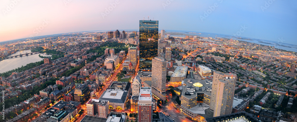 Boston sunset - obrazy, fototapety, plakaty 
