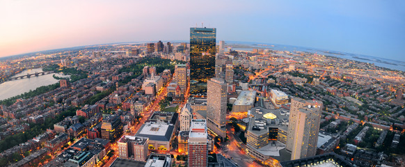 Fototapete - Boston sunset