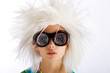 © Mat Hayward - child with a funny wig and crazy eye glasses