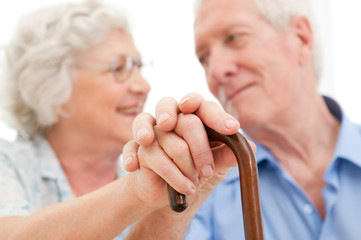 Serene senior couple