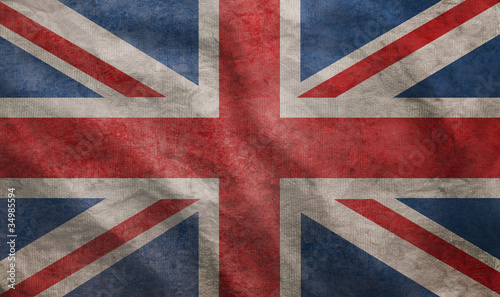 Board z aluminiowym obramowaniem Grunge rugged uk flag