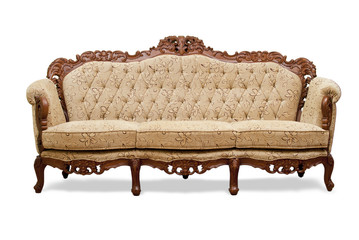 classical carved wooden sofa