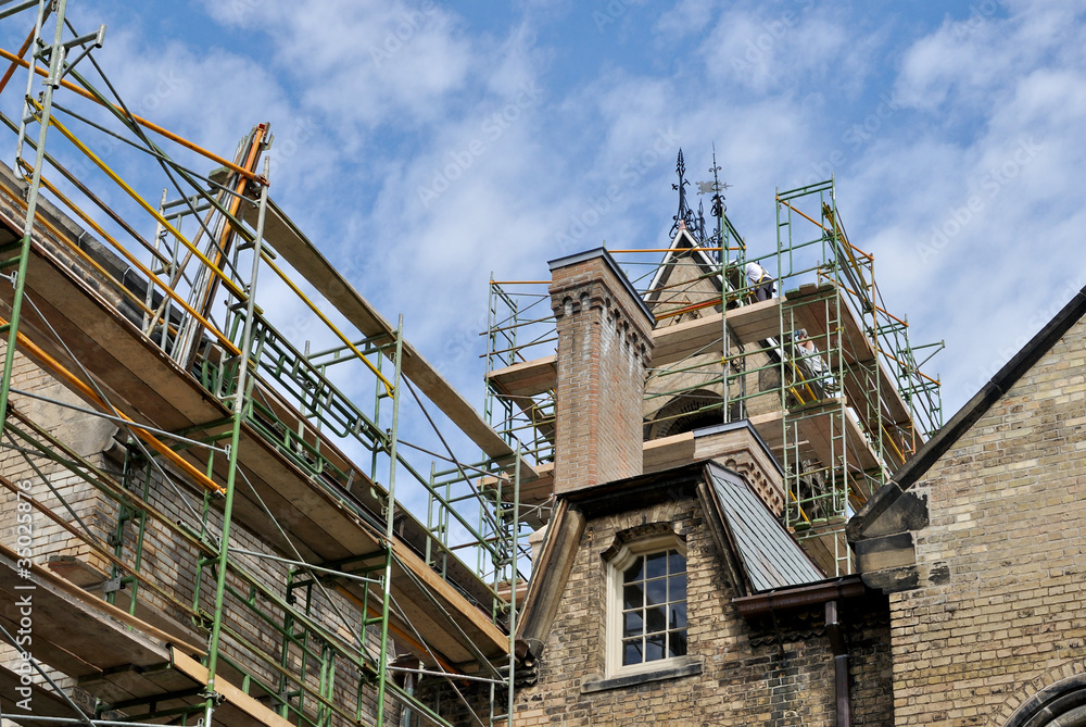 Restoration of historic building Stock Photo | Adobe Stock