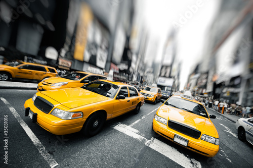 Dekoracja na wymiar  taksowki-na-nowojorskiej-ulicy