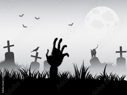 Fotoboard na płycie Zombie budzi się