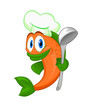 Cartoon cook fish
