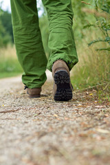 Man exercise walking in park