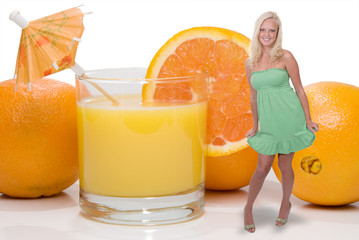 Wall Mural - Orange Juice for Women