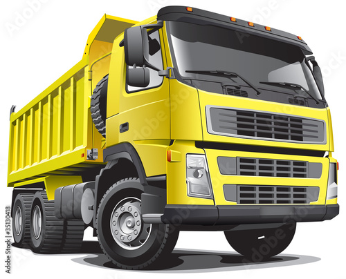 Nowoczesny obraz na płótnie lagre yellow truck