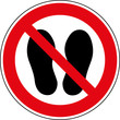 Verbotsschild Betreten der Fläche verboten Zeichen
