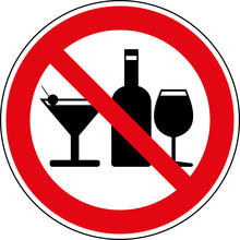 Verbotsschild Alkohol Verboten Alkoholverbot Zeichen