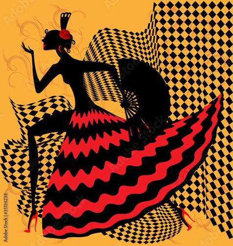 Fotoboard na płycie Tancerka flamenco