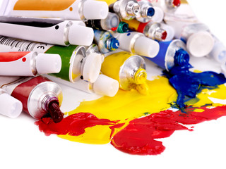 Canvas Print - Close up of art supplies.