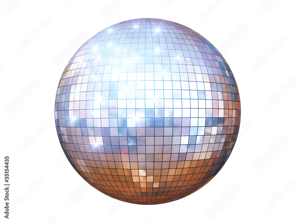 disco ball isolated - obrazy, fototapety, plakaty 