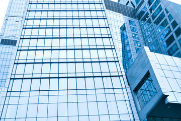 Sticker - transparent glass wall of office building