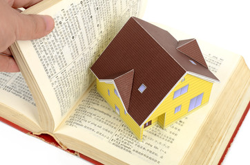 Wall Mural - Model house and dictionary