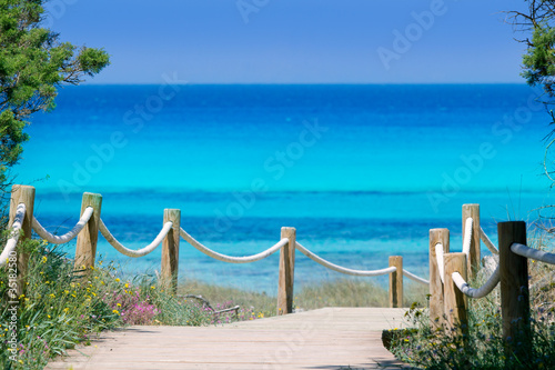 Fotoboard na płycie Illetas illetes beachn turkus formentera wyspa