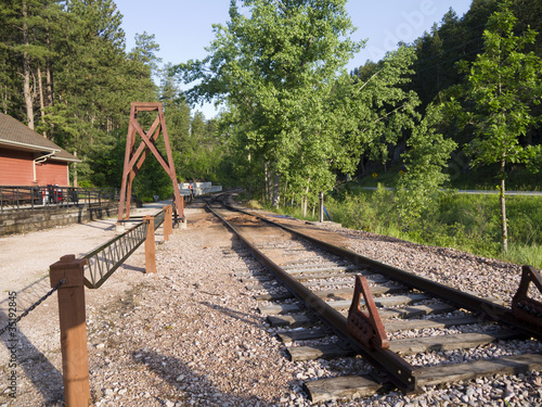 Fotografia, Obraz Railway Line in Keystone in Dakota USA