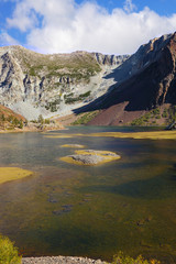 Poster - Autumn midday on lake in Yosemite park