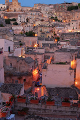 Wall Mural - I Sassi di Matera al tramonto