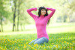 © Dmytro Sunagatov - Cute woman in the park with dandelions