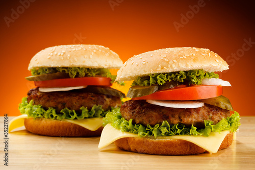 Board z aluminiowym obramowaniem Duży hamburger