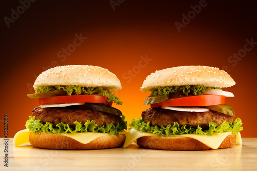 Board z aluminiowym obramowaniem Duży hamburger