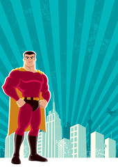 Wall Mural - Superhero City