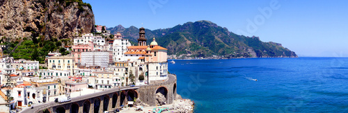Plakat na papierze fotorealistycznym Zdjęcie panoramiczne atrani