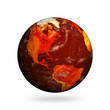 © jeremyculpdesign - Isolated Planet Earth showing North America with Global Warming
